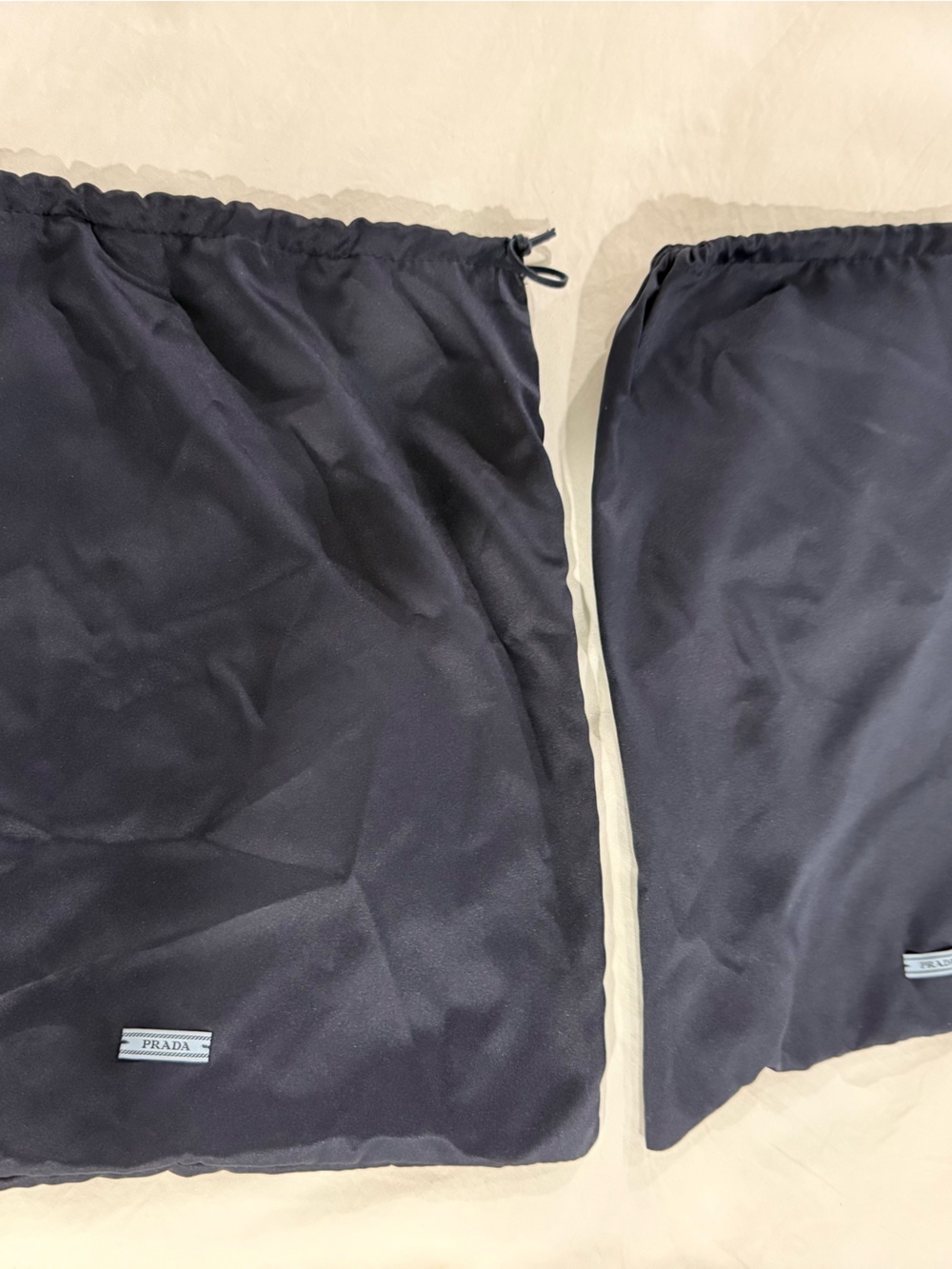 Prada Black Nylon Dust Bags (Pair)